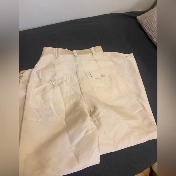 Sandro Gold High-Waisted Pants - Picture 8 of 11